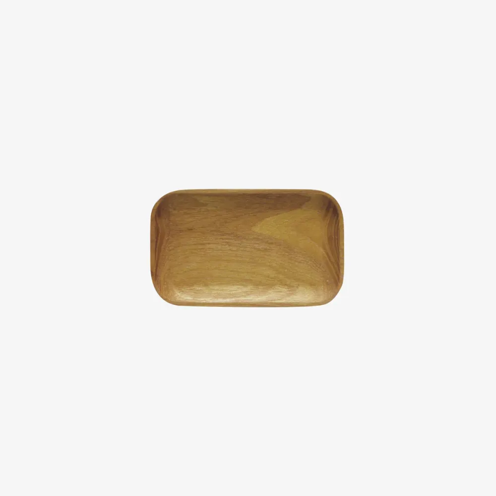 CRUDE TEAK BAKKE 10X17 CM