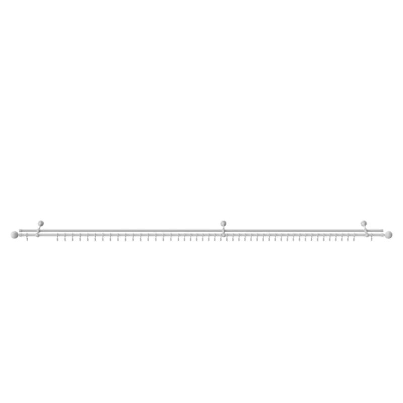 Dobbel gardinstang GoodHome Anafi 19 mm 240 cm pearl kugle