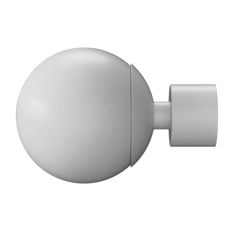 Dobbel gardinstang GoodHome Anafi 19 mm 240 cm pearl kugle