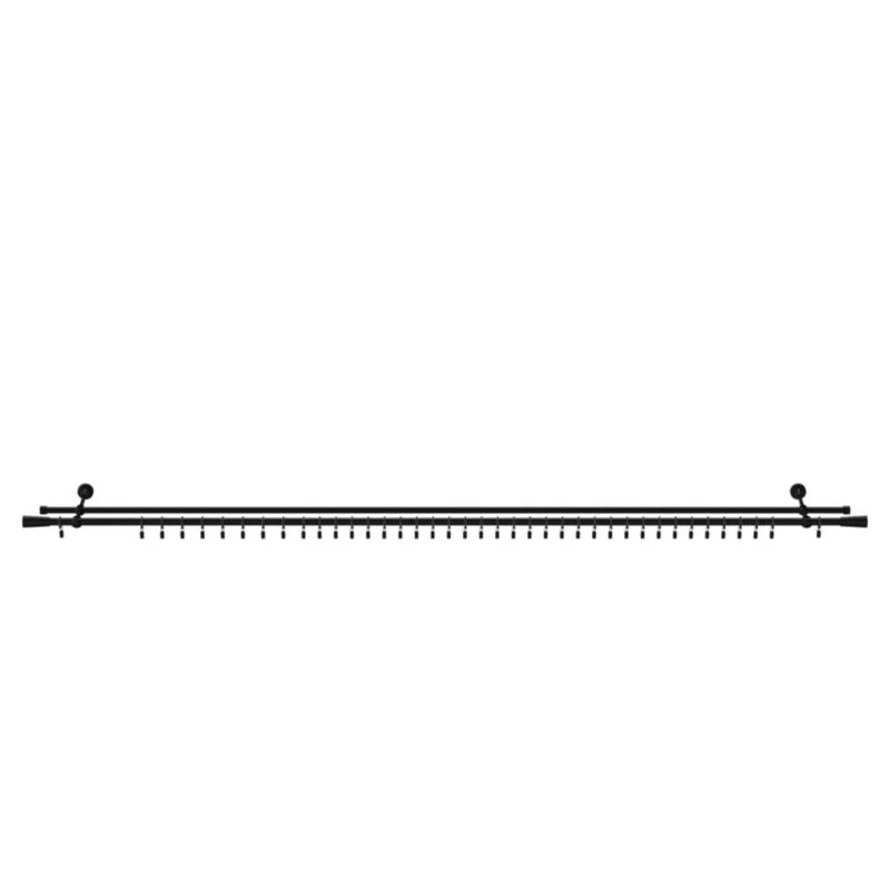 Dobbel gardinstang GoodHome Araxosi 19 mm 200 cm kegle mat-sort