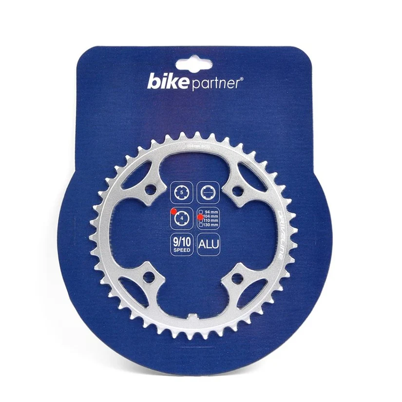 Driveline Aluminium klinge 46T 9-10 speed Ø:104mm 4huls