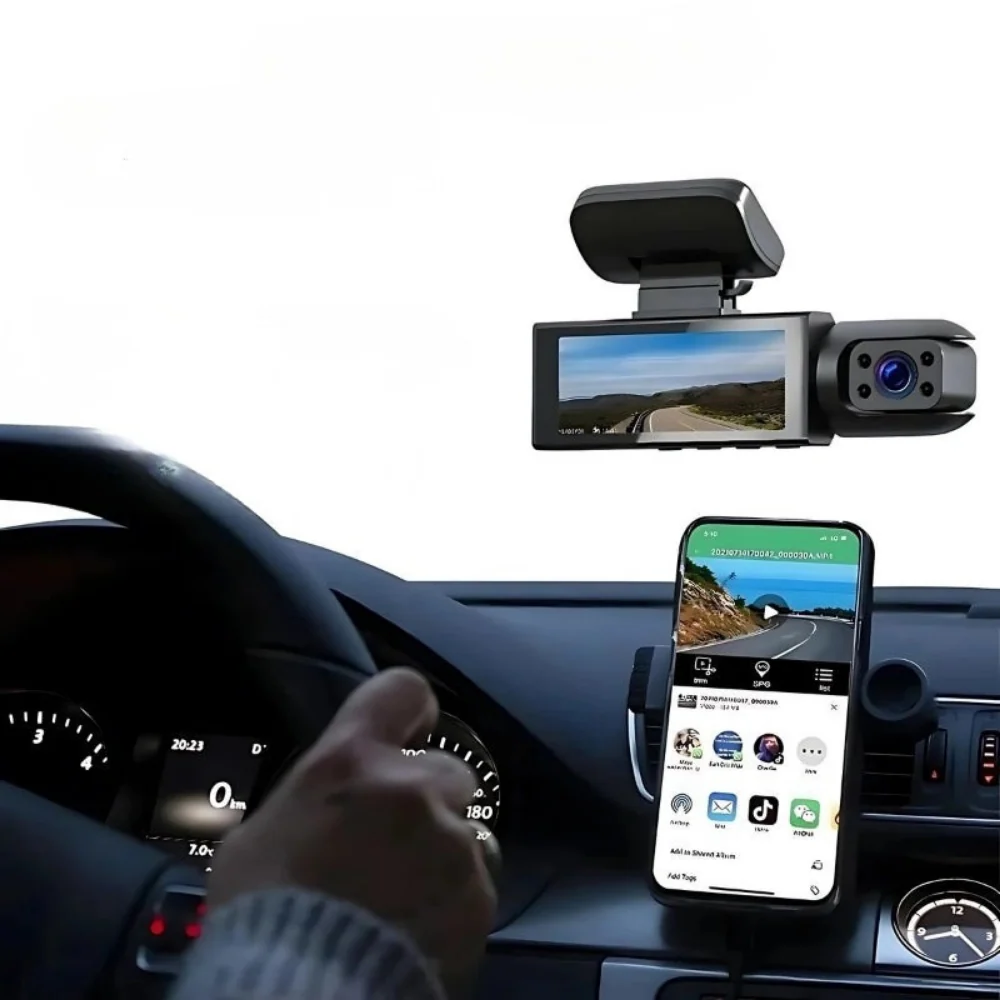 Dual Lens Dash Camera | 1080p WiFi Car Recording System