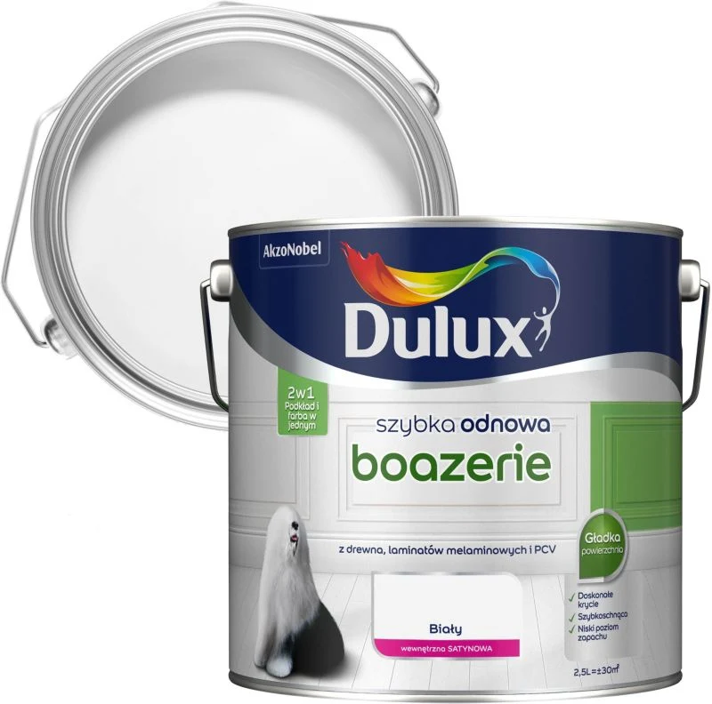 Dulux Szybka Odnowa pearl renoveringsmaling til boiserie 2,5 l