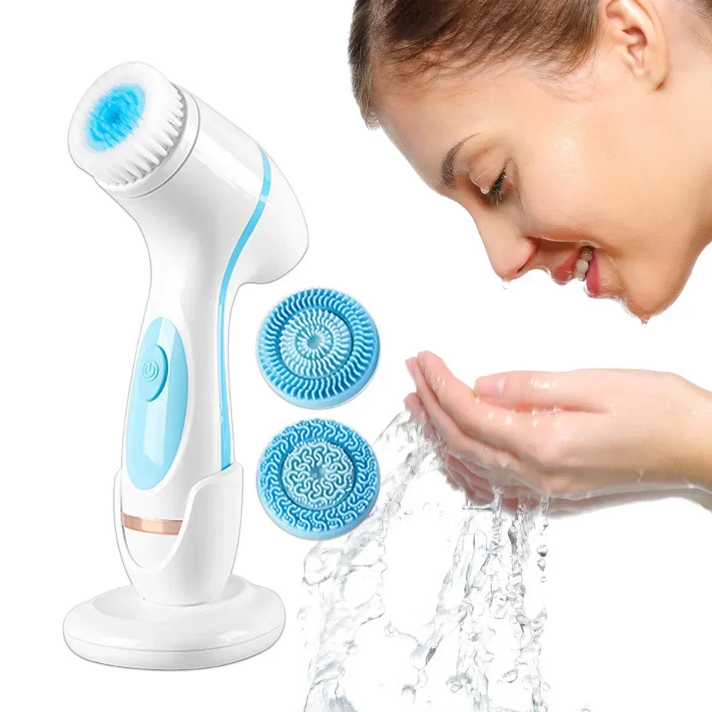 Electric Facial Cleansing Brush | 3--1 Sonic Technology System Pink