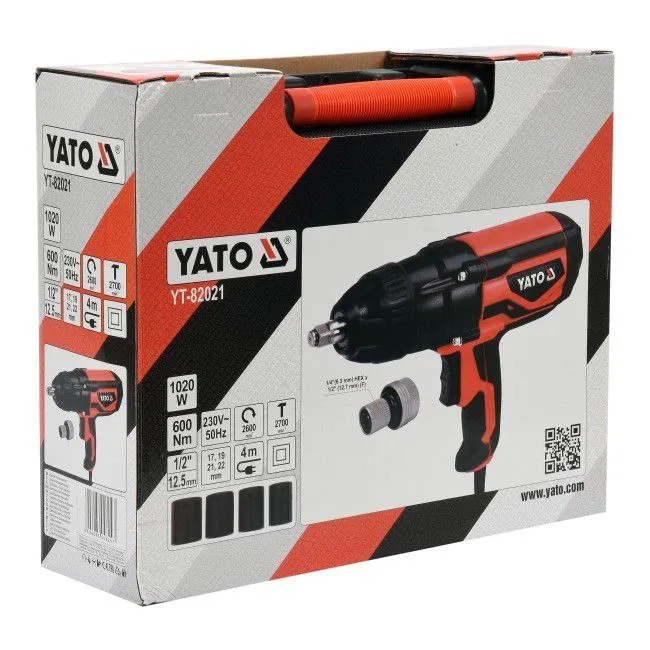 Elektrisk slagnøgle Yato 1/2" 600 Nm
