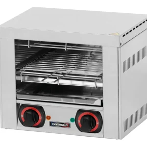 Enkelt brødrister 2 klemmer Brushed Nickel