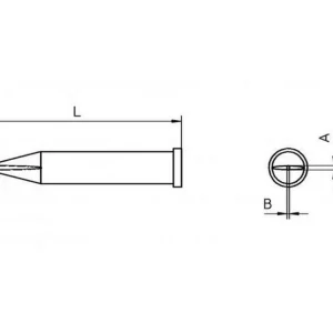 Ergonomic Design XT-H Loddespids 0,8 mm