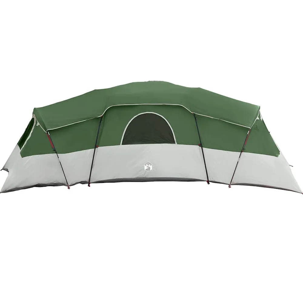 Familietelt med tag med opbevaring Grøn 762 x 655 x 218 cm taft