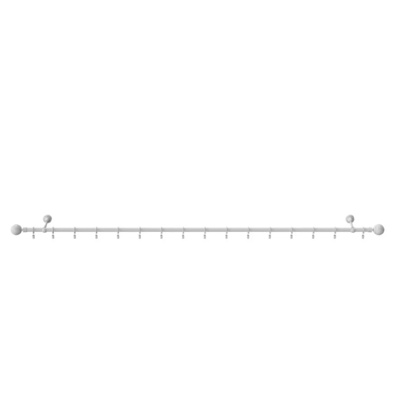 GoodHome Anafi enkelt gardinstang 19 mm 160 cm ivory kugle