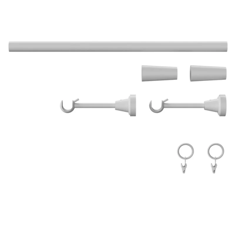 GoodHome Anafi enkelt gardinstang 19 mm 160 cm kegle pearl