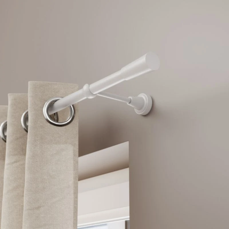 GoodHome Anafi enkelt gardinstang 19 mm 160 cm kegle pearl