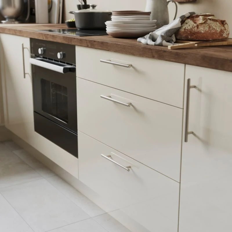 GoodHome Annatto T møbelgreb 220 mm i børstet nickel, 2 stk.