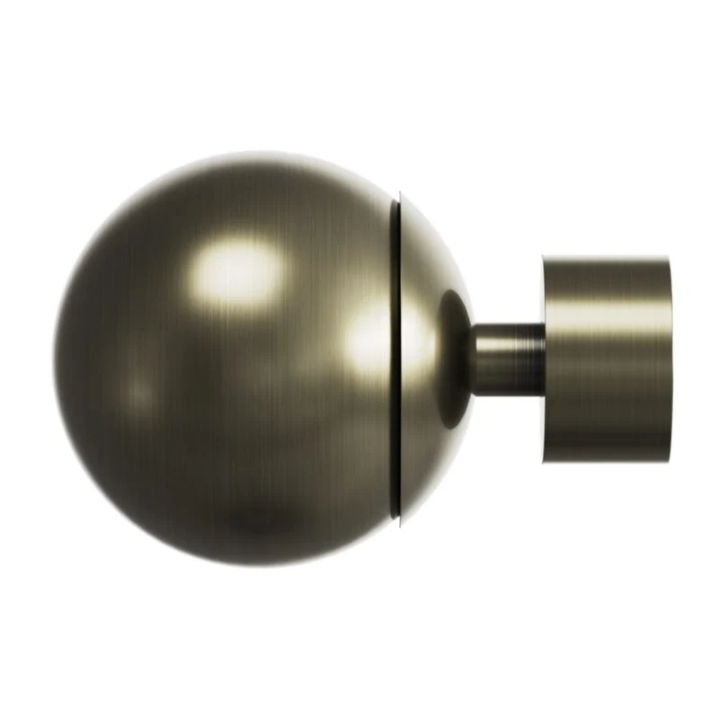 GoodHome Antiki enkelt gardinstang 19 mm 160 cm kugle guld