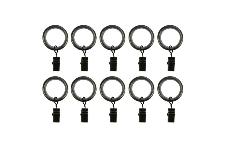 GoodHome Antiki sæt med ringe og klemmer 16/19 mm