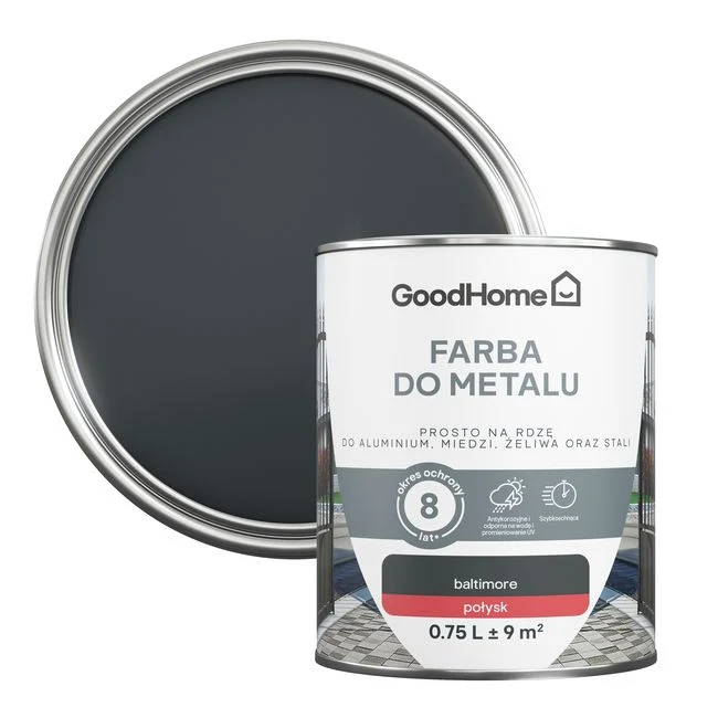 GoodHome antikorrosionsmaling i antracitglans 0,75 l