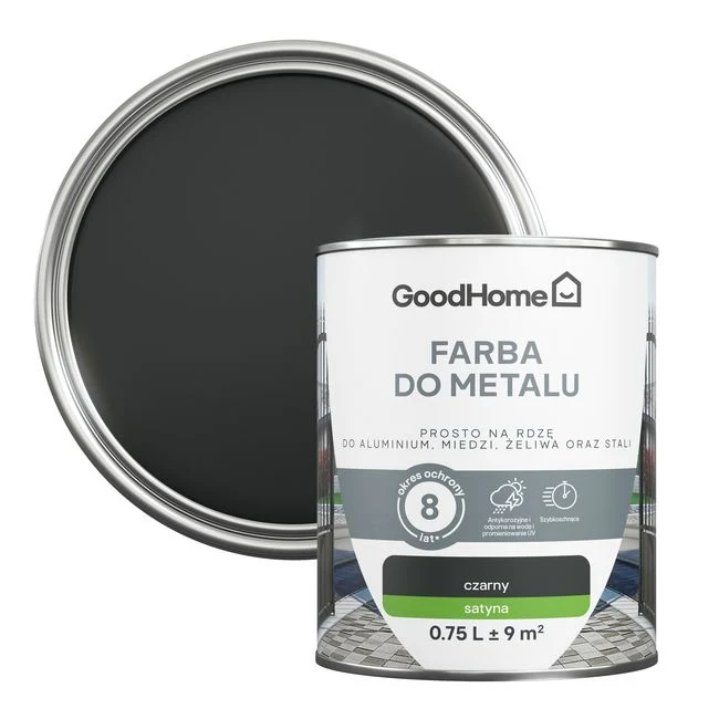 GoodHome antikorrosionsmaling satin midnight 0,75 l