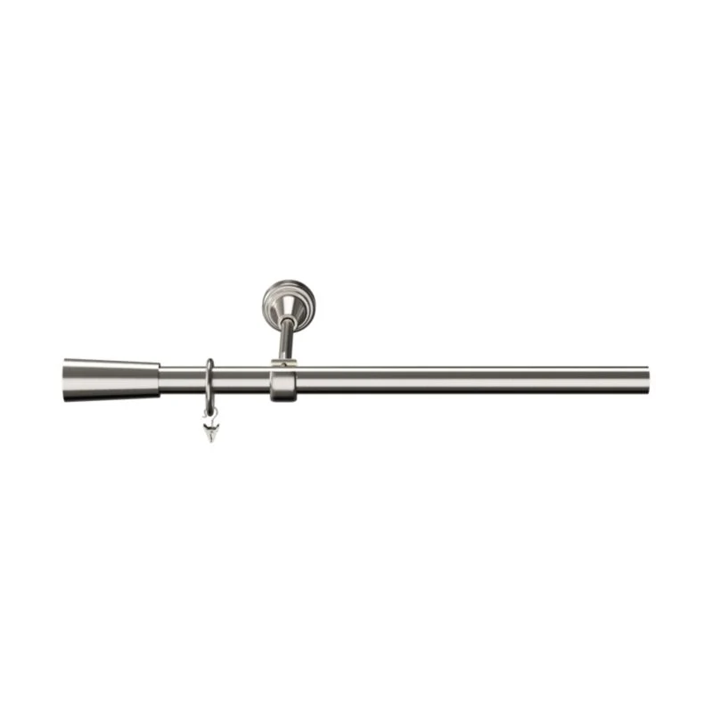 GoodHome Athens enkelt gardinstang 19 mm 160 cm kegle grå