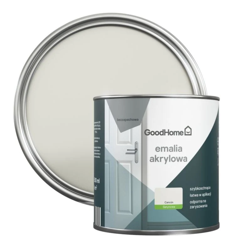 GoodHome Cancun akryl-emalje, pletresistent, 0,5 l Home & Workshop