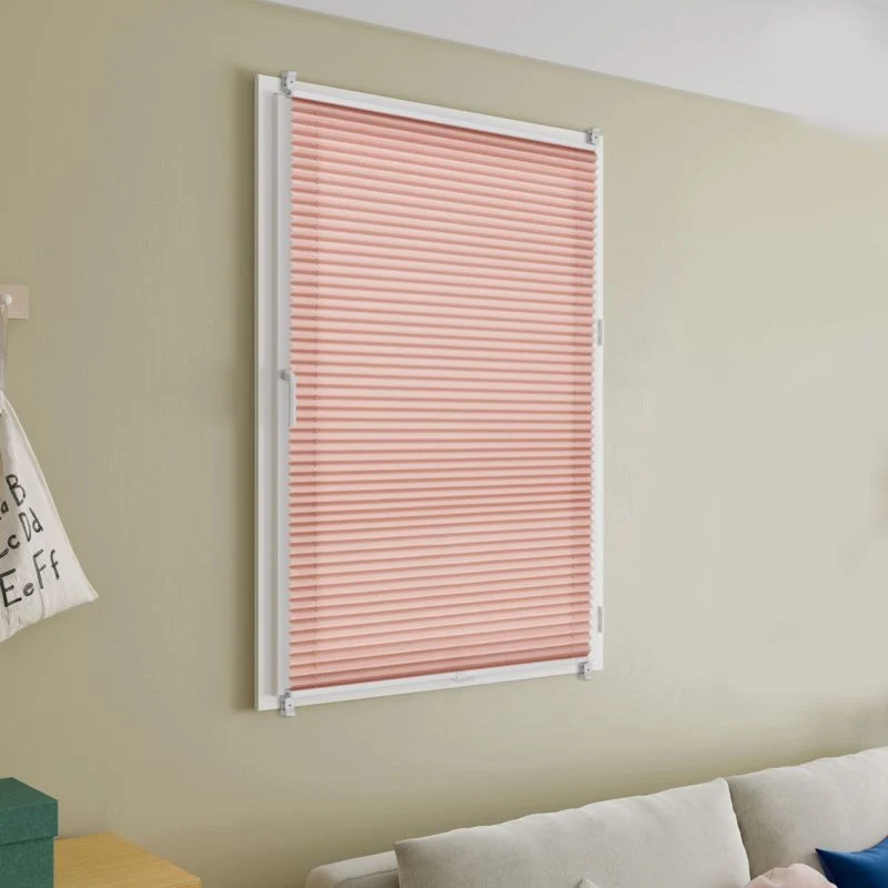 GoodHome Caprera plissé rullegardin 62 x 150 cm i fersken