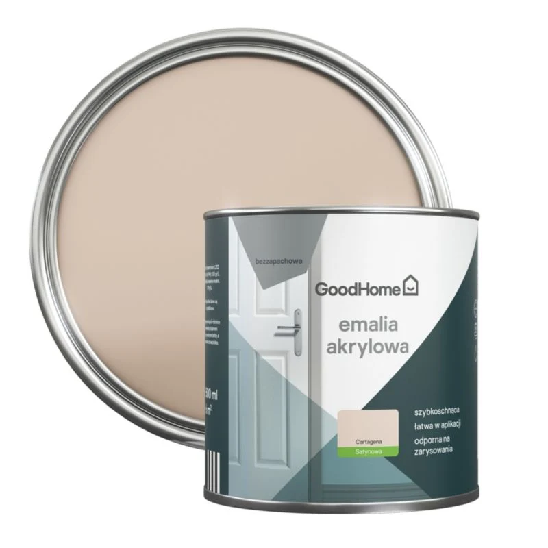 GoodHome Cartagena akryl-emalje, pletresistent, 0,5 l Home & Workshop