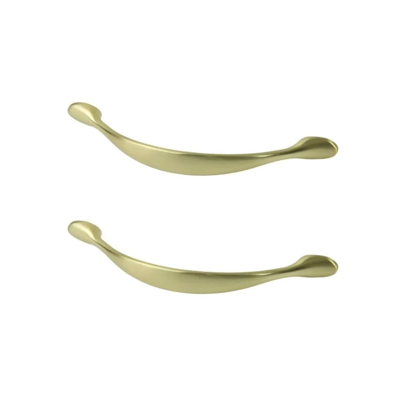 GoodHome Chervil bue møbelgreb 158 mm i børstet messing