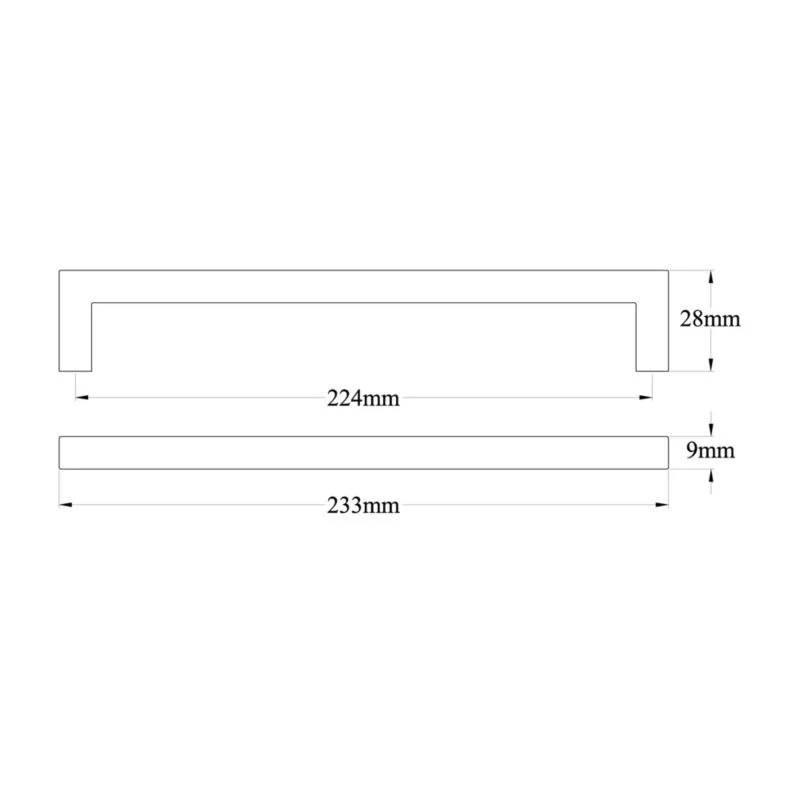 GoodHome Golpar D møbelgreb 233 mm chromed