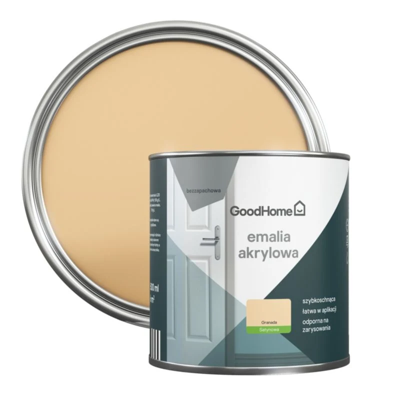GoodHome Granada akryl-emalje, pletresistent, 0,5 l Drywall Installation