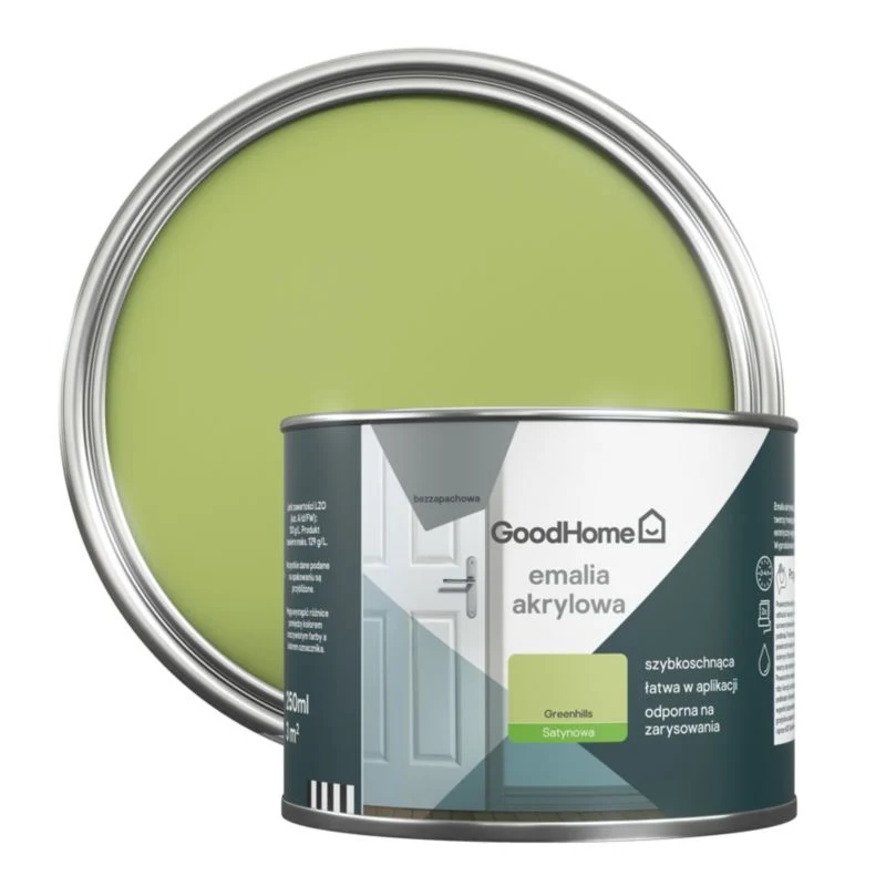 GoodHome greenhills akryl-emalje, pletresistent, 0,25 l