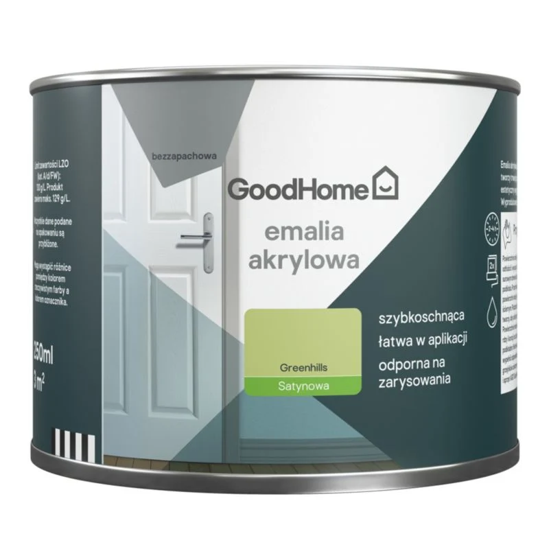 GoodHome greenhills akryl-emalje, pletresistent, 0,25 l
