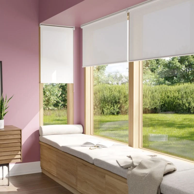 GoodHome Halo rullegardin 62 x 160 cm alabast