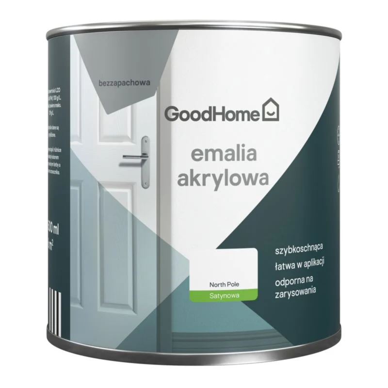 GoodHome North Pole akryl-emalje, pletresistent, 0,5 l