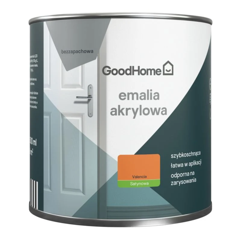 GoodHome Valencia akryl-emalje, pletresistent, 0,5 l Compatible DeWALT Batteries