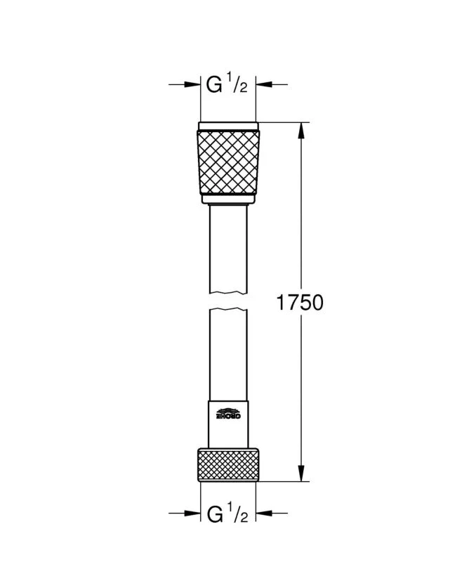Grohe Vitalioflex Modern bruserslange 175 cm