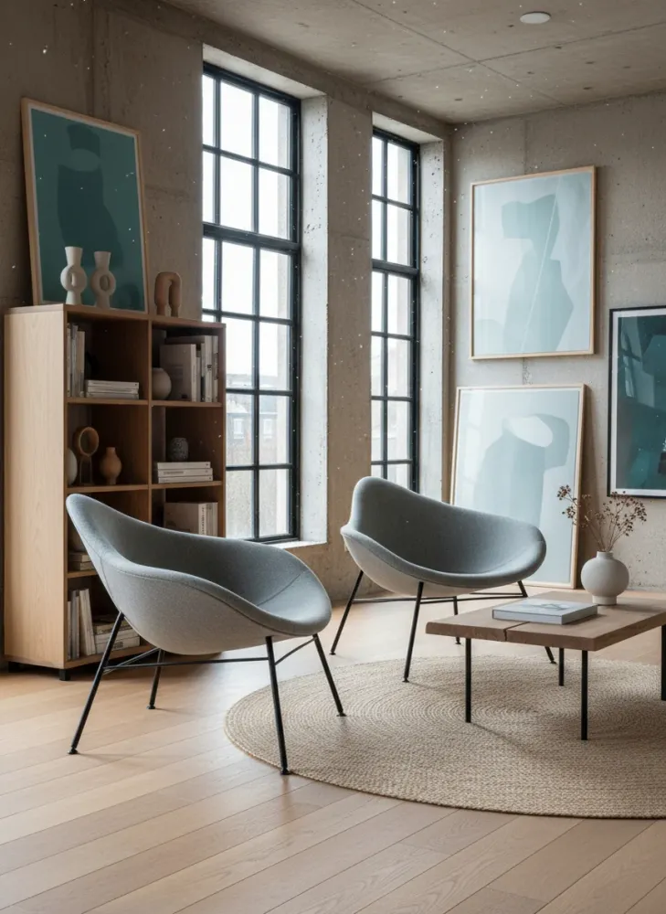 +Halle | K2 4-Leg Loungestol (Kvadrat Guest 110)