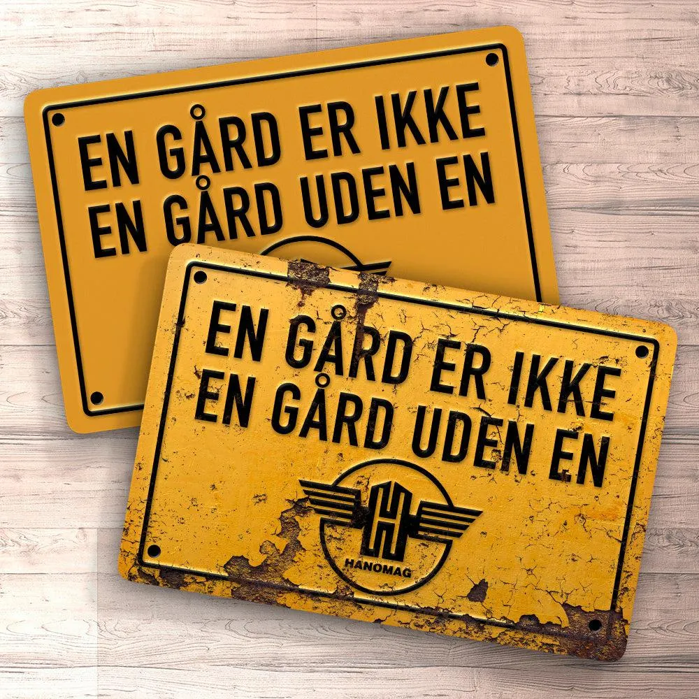 Hanomag En Gård Er Ikke En Gård Uden En Hanomag Skilte, Musemåtte, Dørmåtte DIY Projects