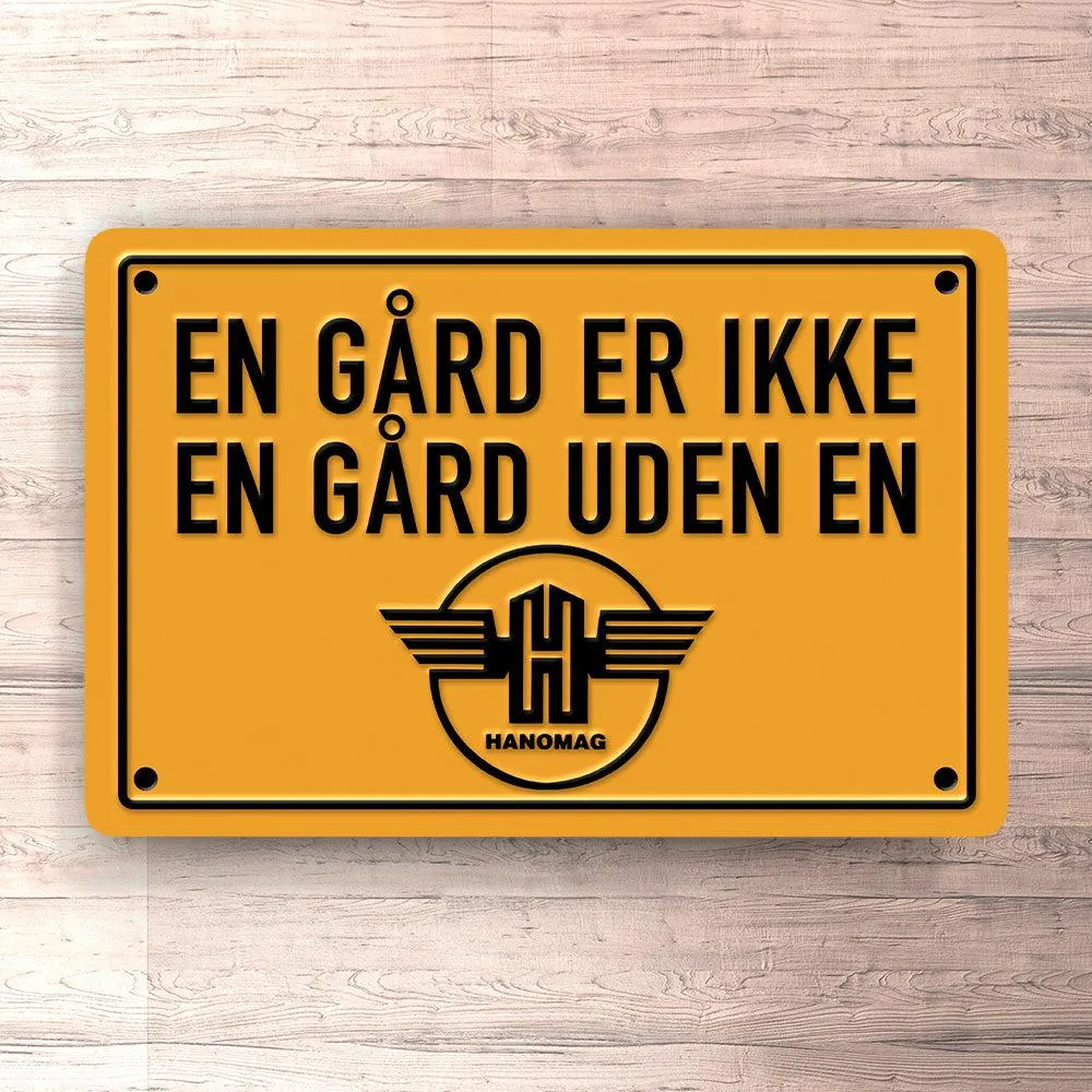 Hanomag En Gård Er Ikke En Gård Uden En Hanomag Skilte, Musemåtte, Dørmåtte DIY Projects