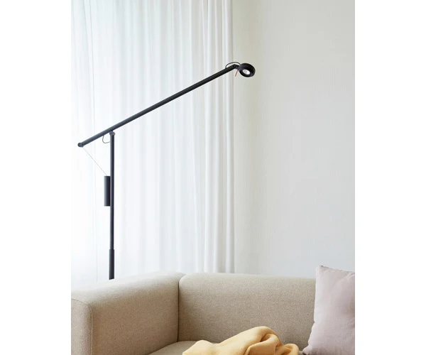 HAY Fifty-Fifty Floor Lamp - Charcoal