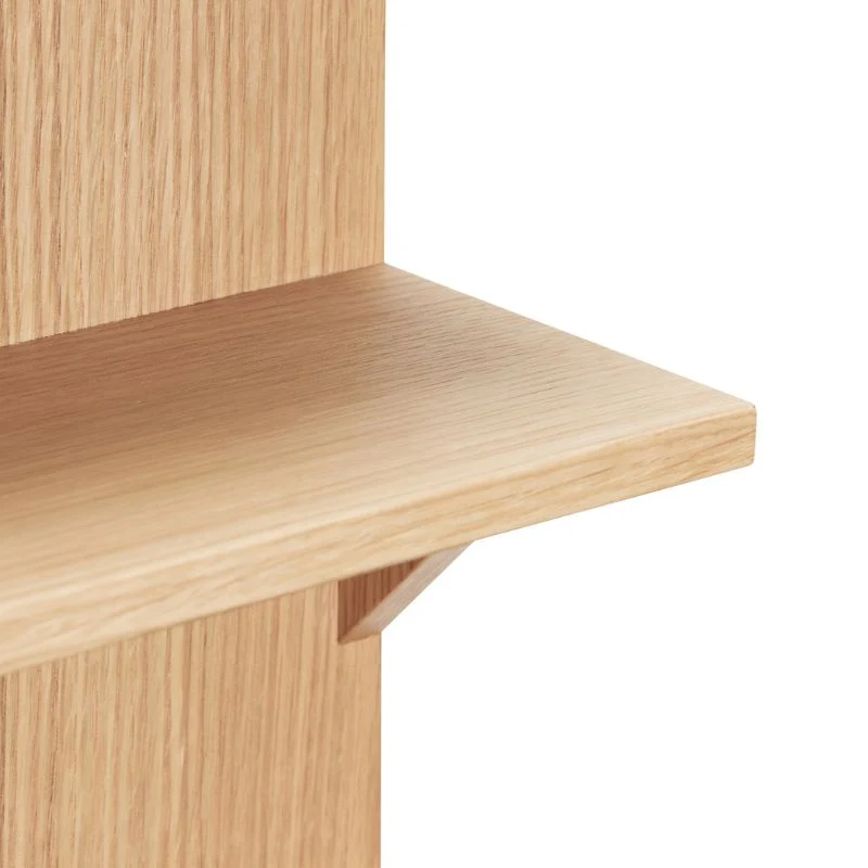 Hübsch Straight hylde i egetræsfiner og MDF 40x14x54 cm