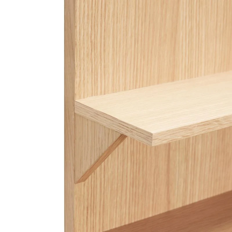 Hübsch Straight hylde i egetræsfiner og MDF 40x14x54 cm