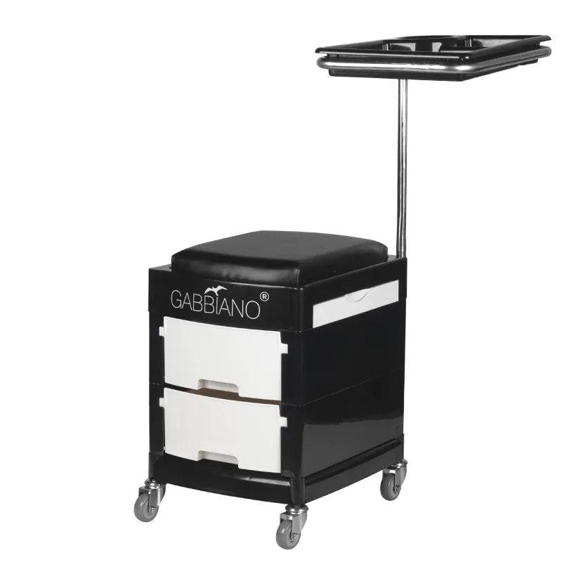 Helper - pedicureskammel 16 plus sort og ivory