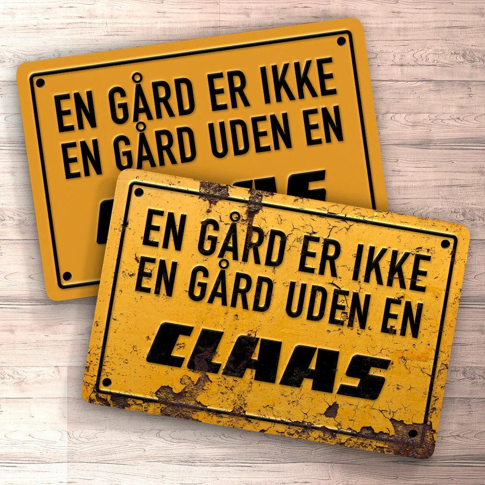 High Precision Claas En Gård Er Ikke En Gård Uden En Claas Skilte, Musemåtte, Dørmåtte