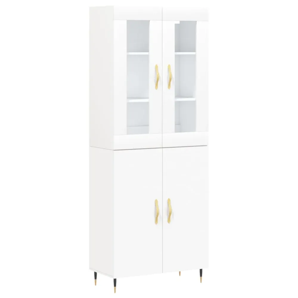Højskab 69,5X34X180 Cm Fremstillet Træ Graa