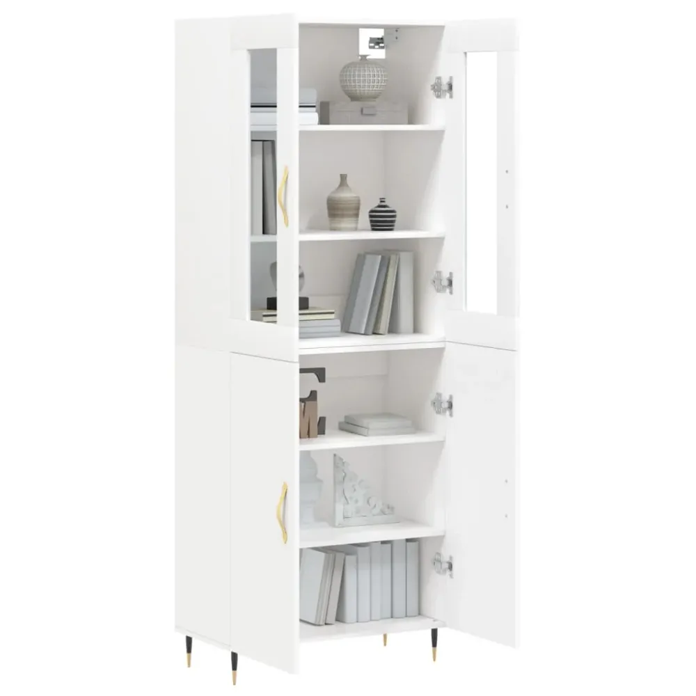 Højskab 69,5X34X180 Cm Fremstillet Træ Graa