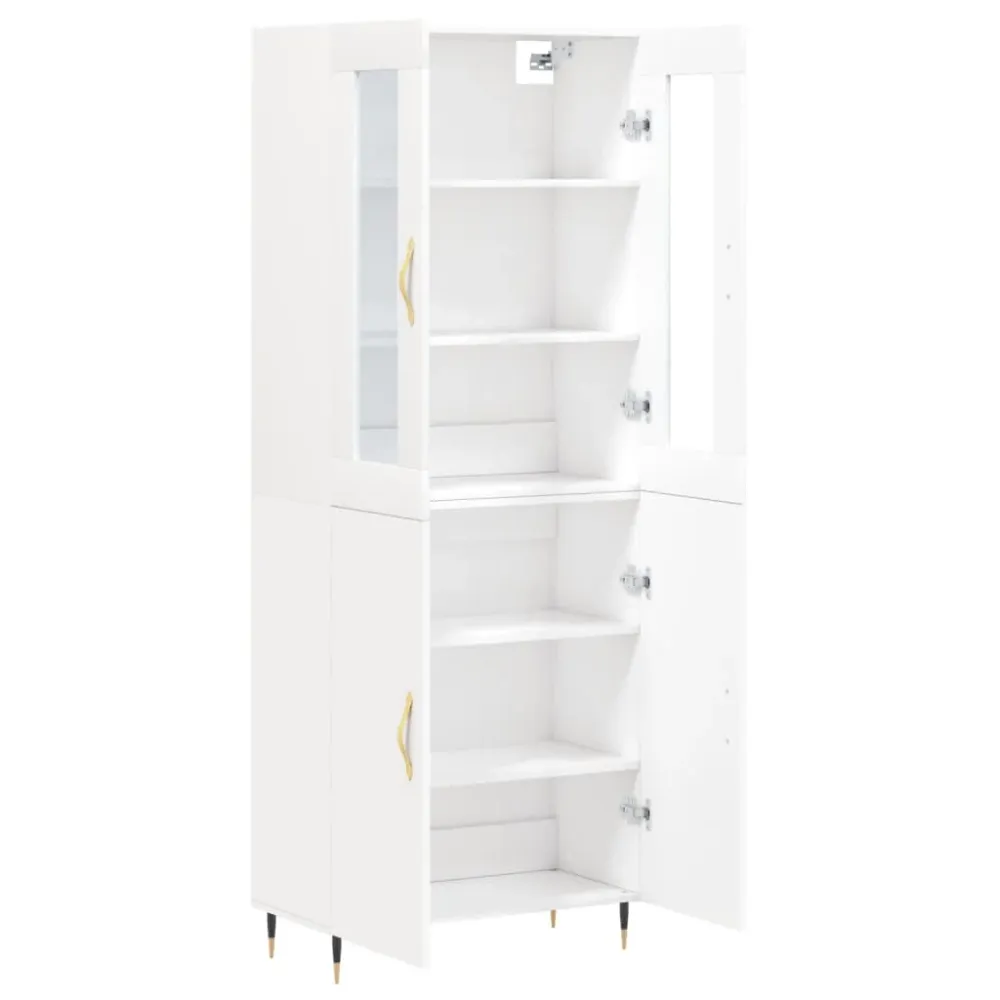 Højskab 69,5X34X180 Cm Fremstillet Træ Graa