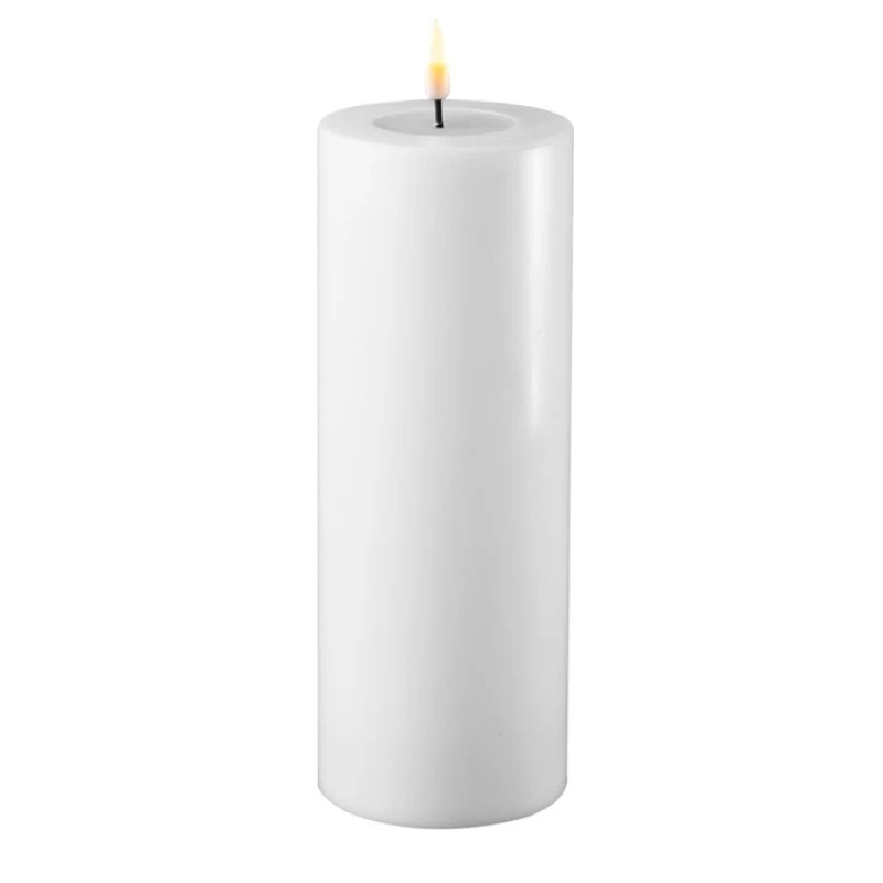 Hvide indendørs Bloklys 20x7,5 cm