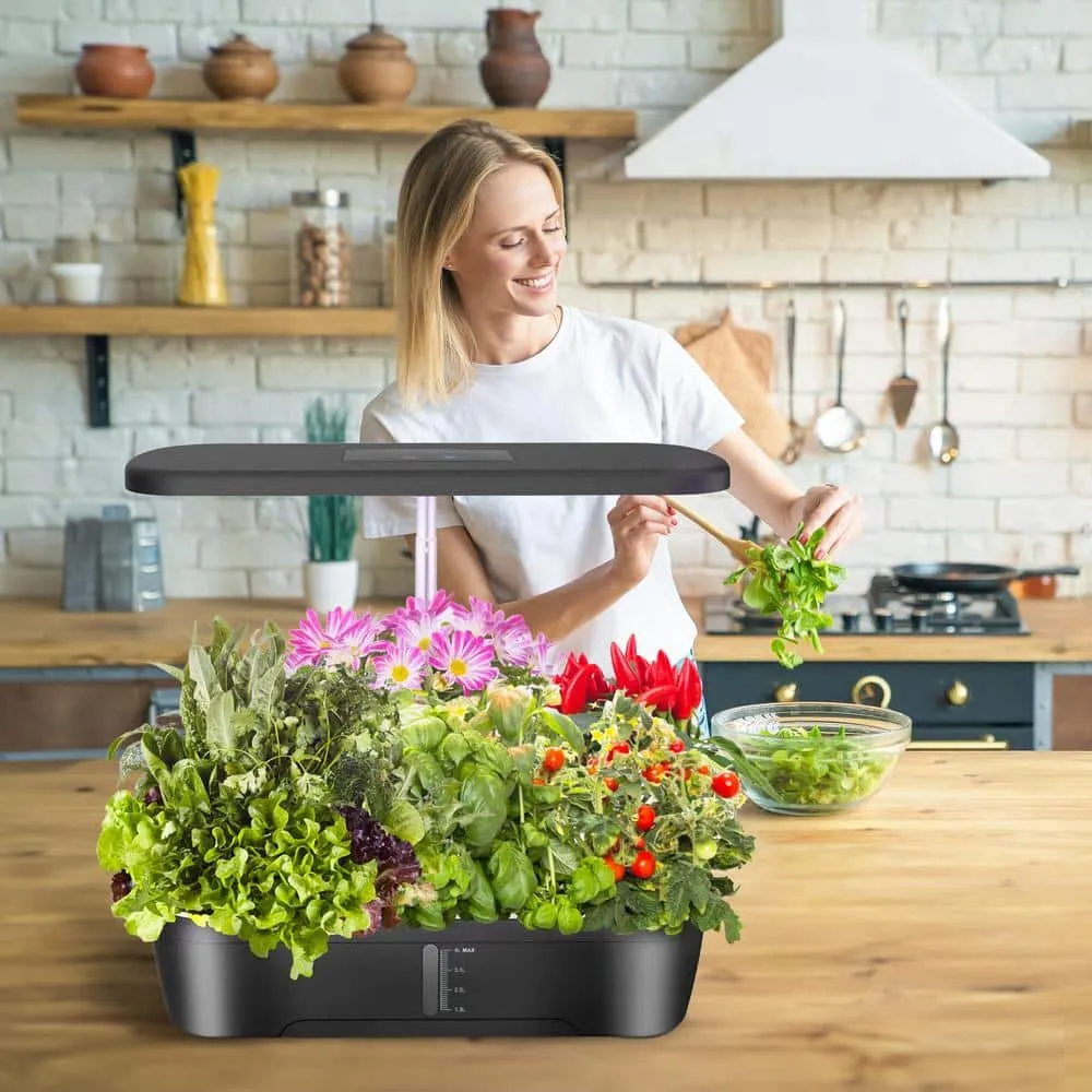 Indoor Hydroponic Garden System | 12 Pod LED Growing Kit