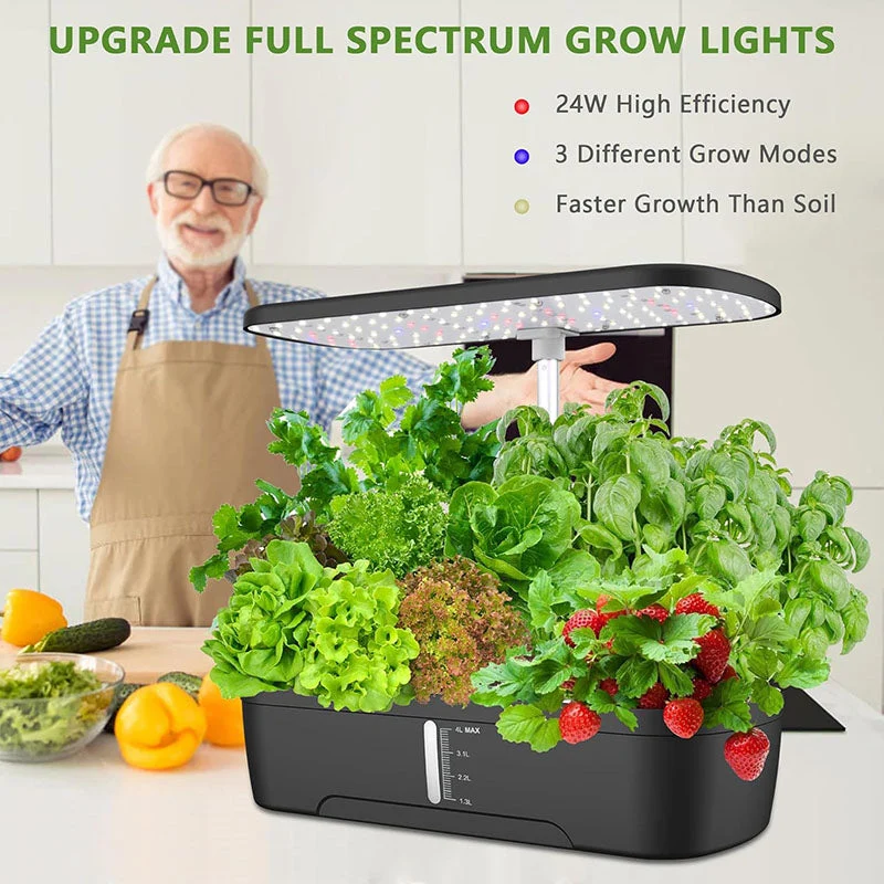 Indoor Hydroponic Garden System | 12 Pod LED Growing Kit