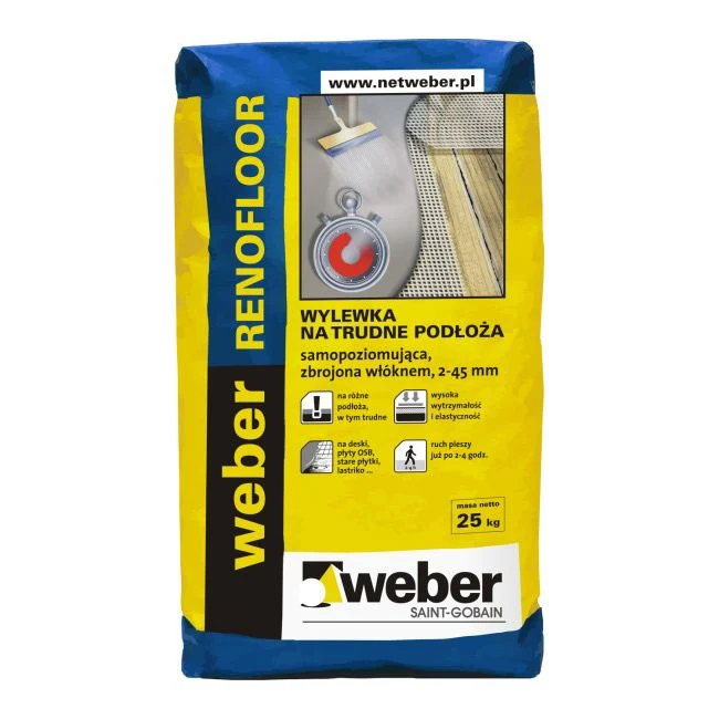 Industrial Strength Selvnivellerende afretning Weber Renofloor 25 kg