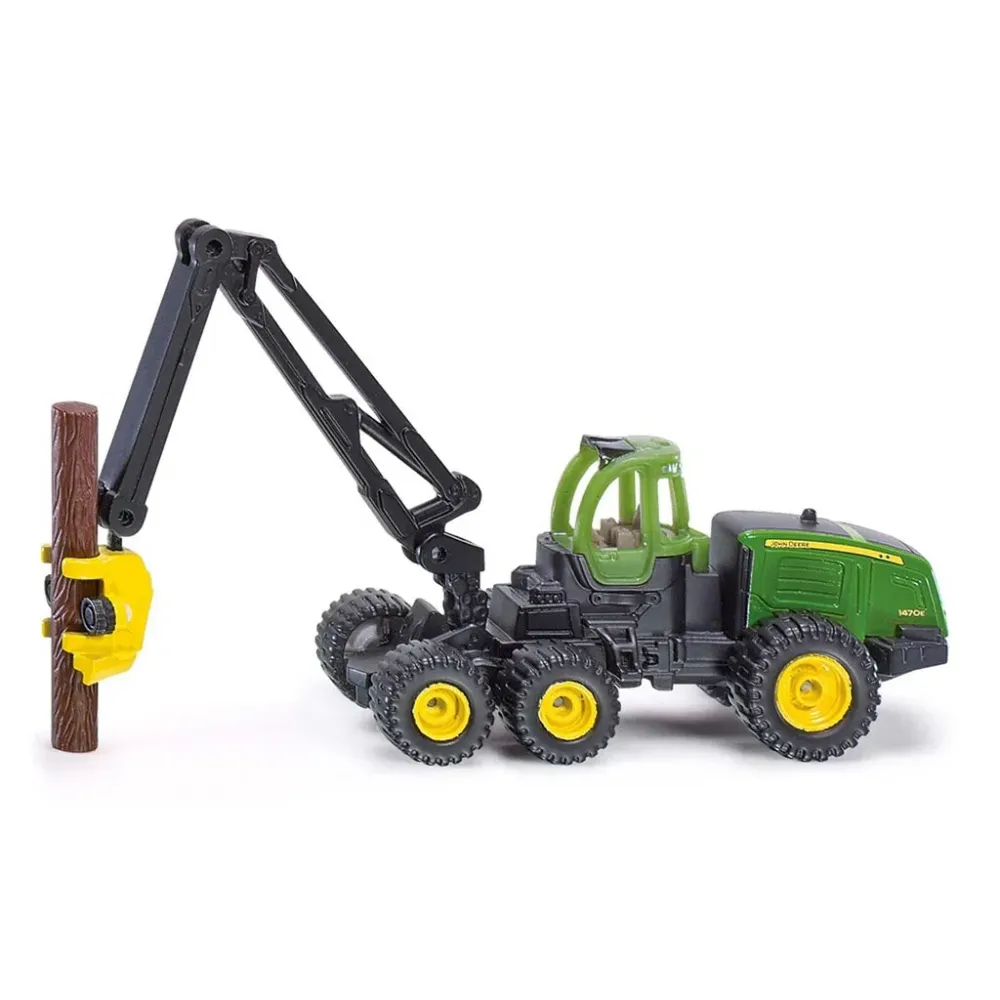 John Deere høstmaskine med tømmer