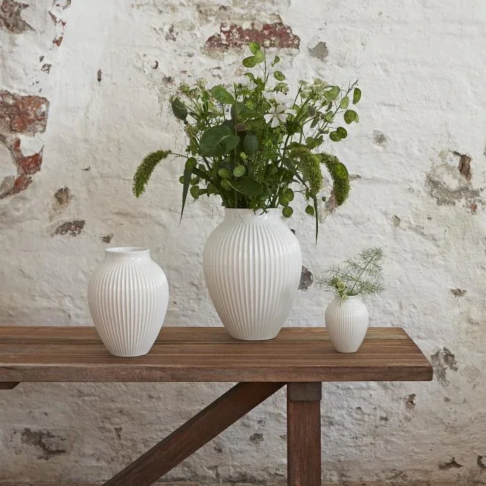 KNABSTRUP VASE 20 CM KRIDT